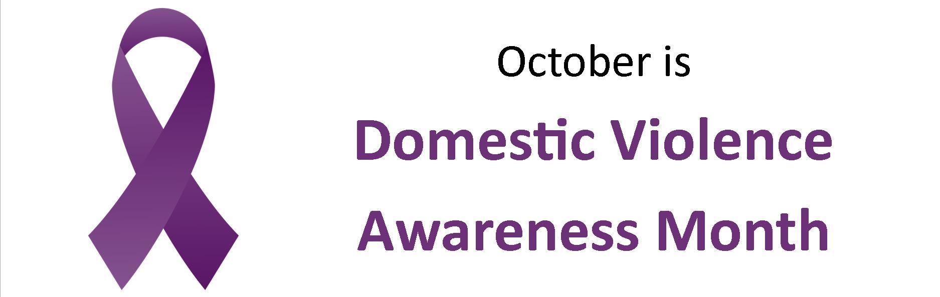 purple ribbon, domestic violence awareness month